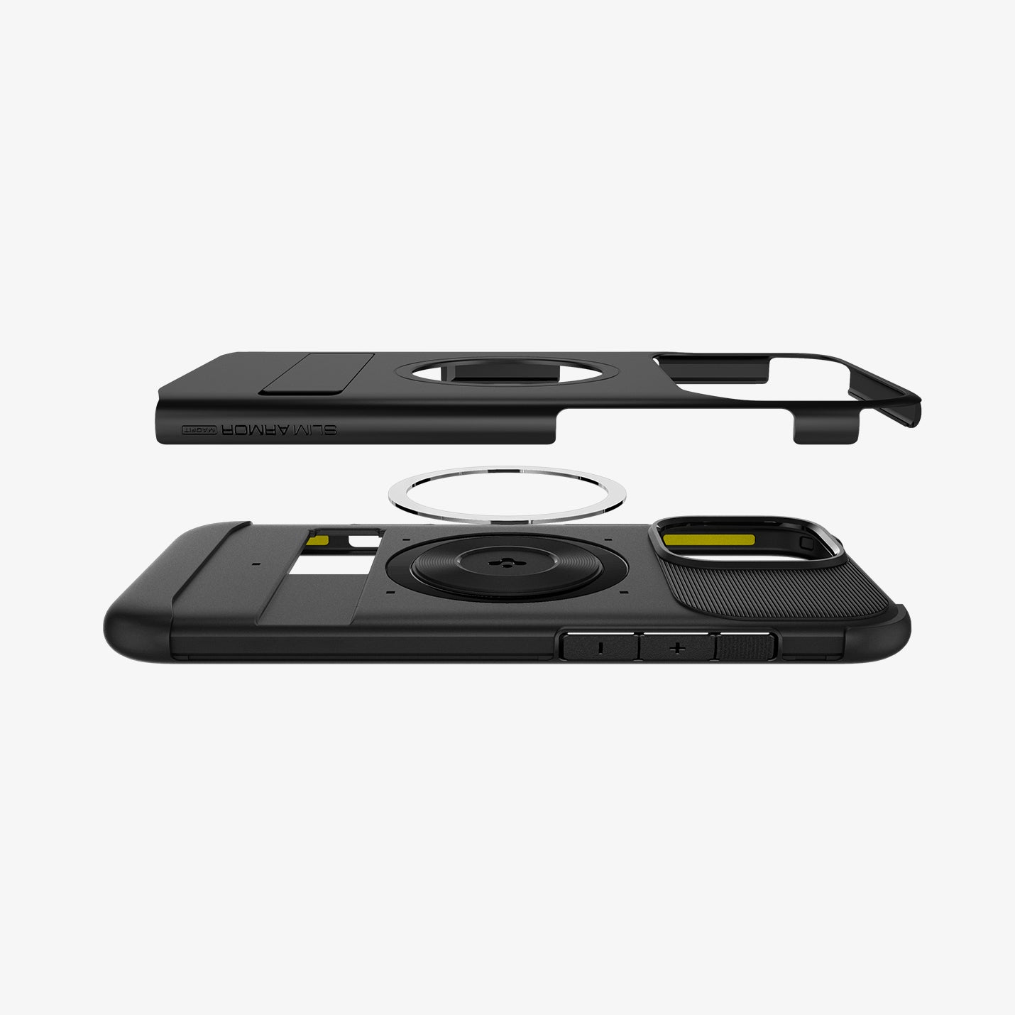 Spigen iPhone 16 Pro Slim Armor MagFit case in Black - right side profile
