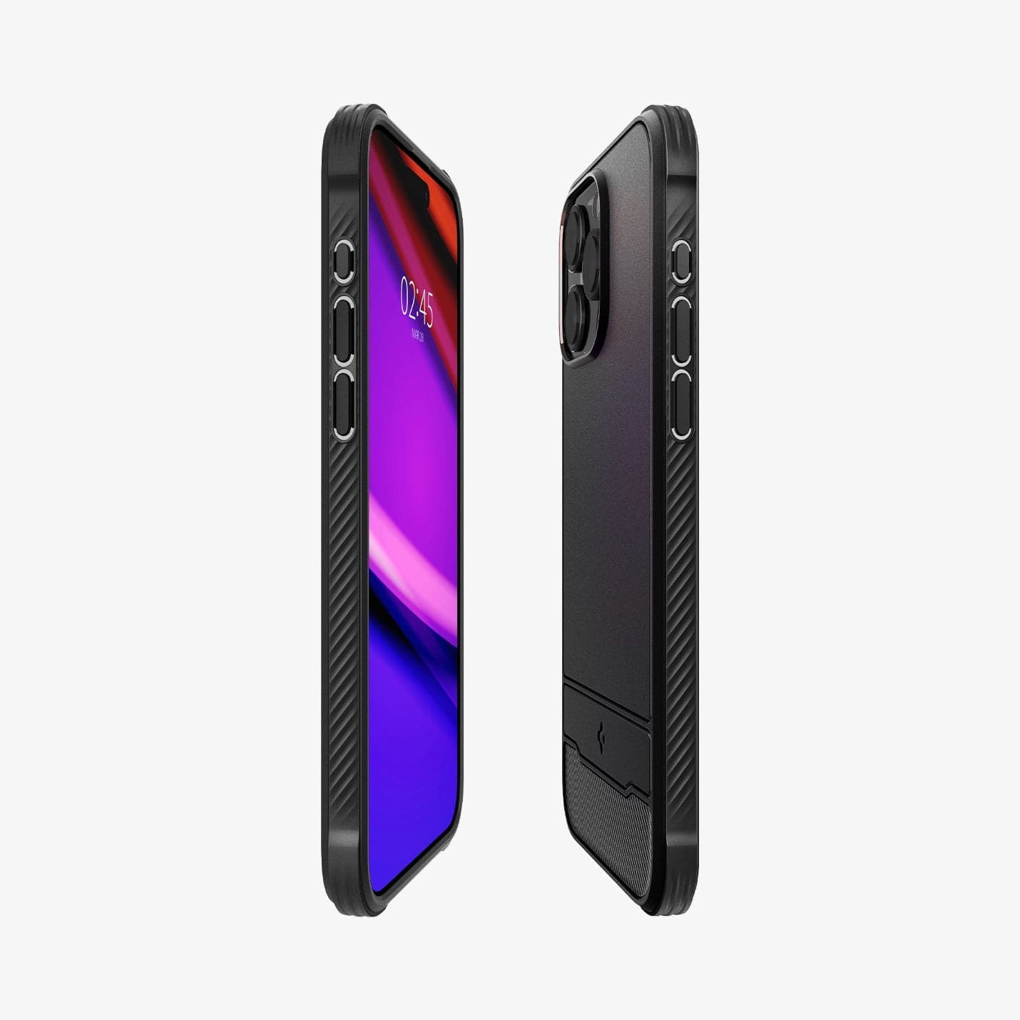 Spigen Rugged Armor (MagFit) case for iPhone 15 Pro Max in Matte Black – detail image 4