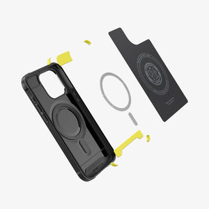 Spigen Rugged Armor (MagFit) case for iPhone 15 Pro Max in Matte Black – detail image 5