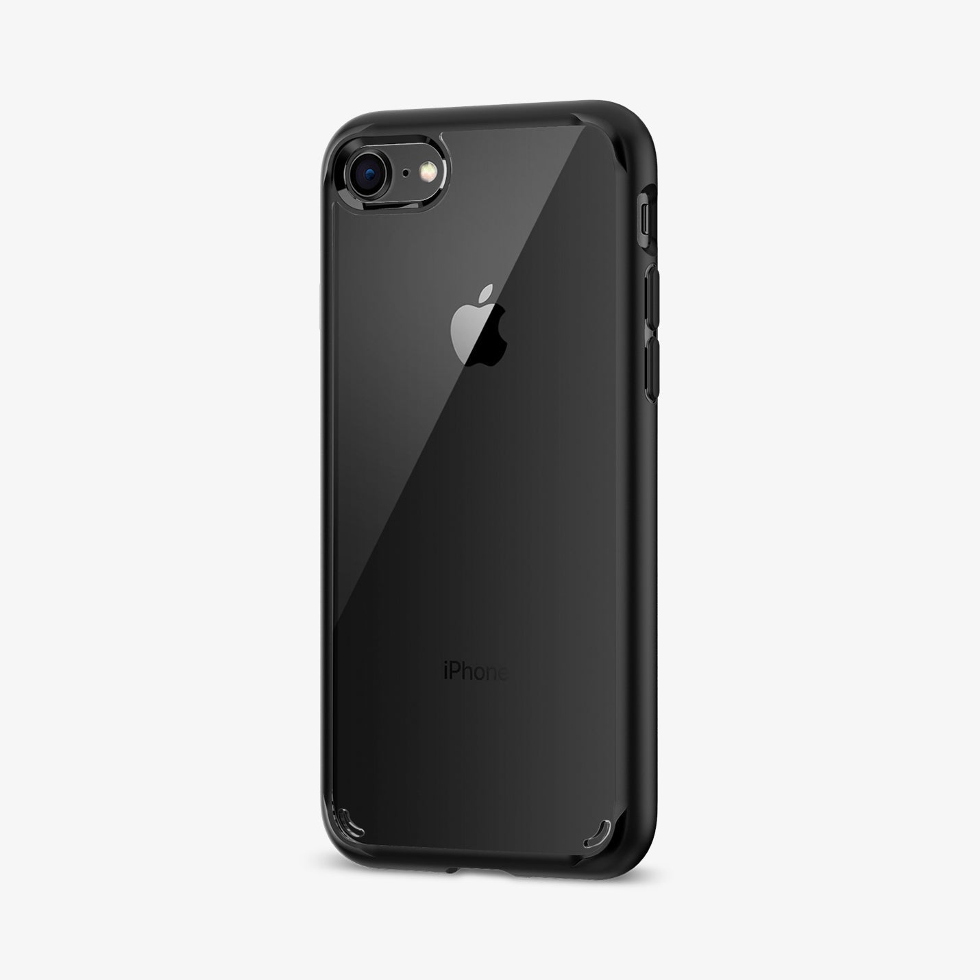042CS20924 - iPhone SE Ultra Hybrid case in rose crystal showing the back