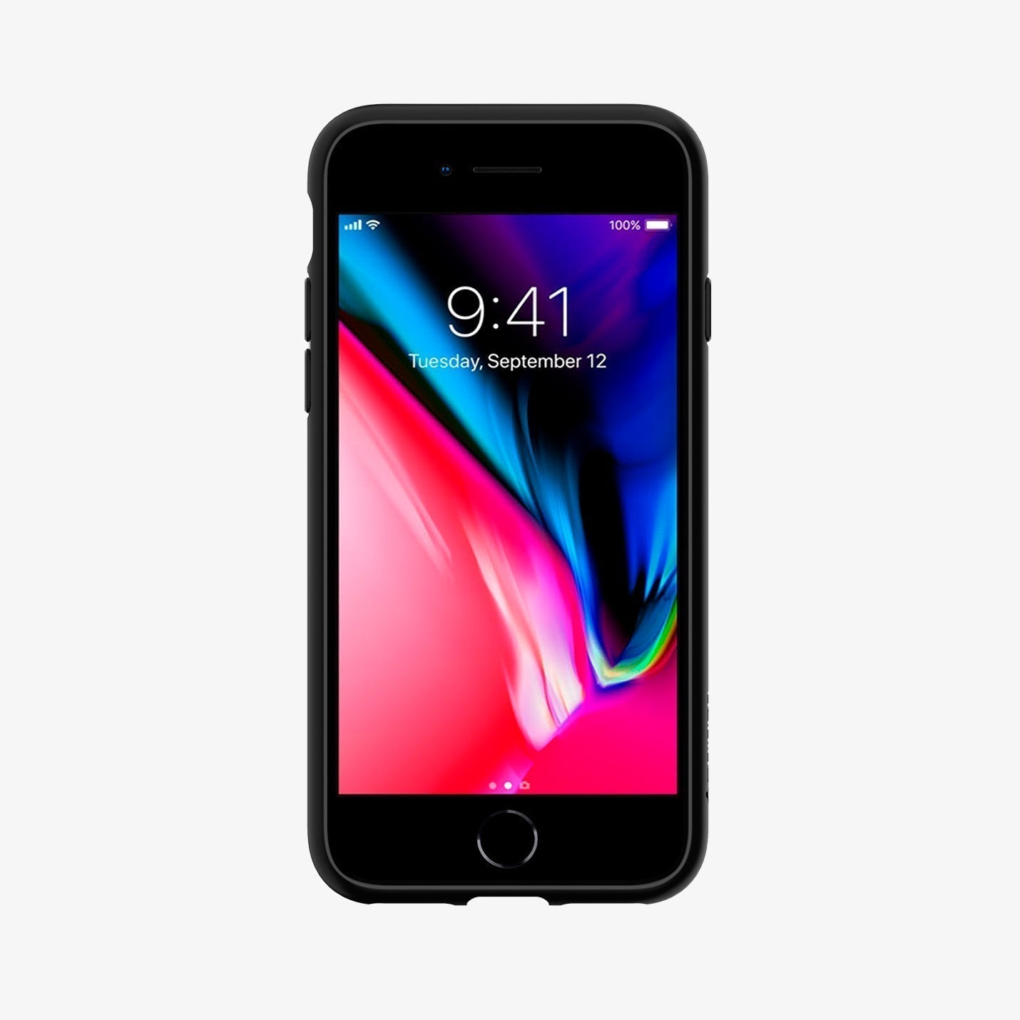 042CS20924 - iPhone SE Ultra Hybrid case in rose crystal showing the back