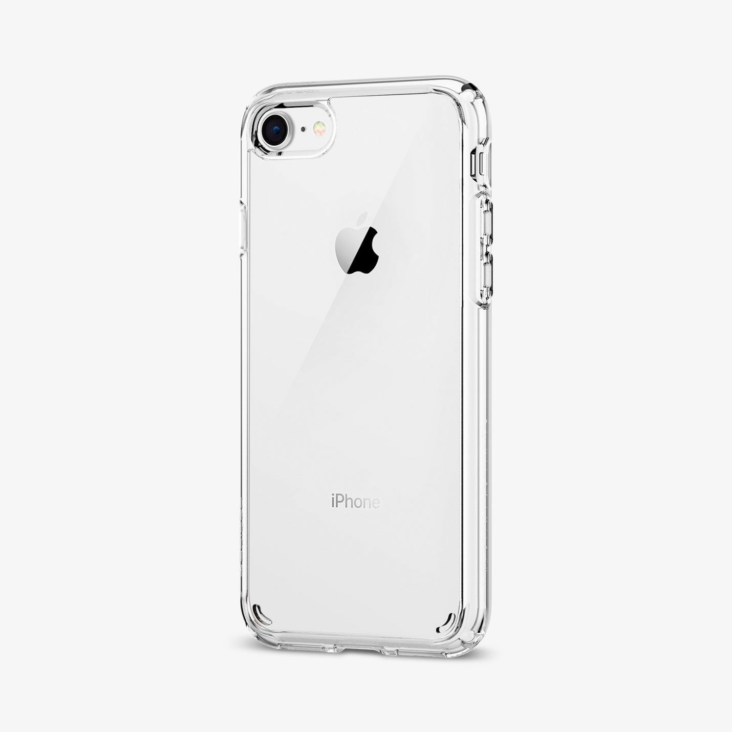 042CS20924 - iPhone SE Ultra Hybrid case in rose crystal showing the back
