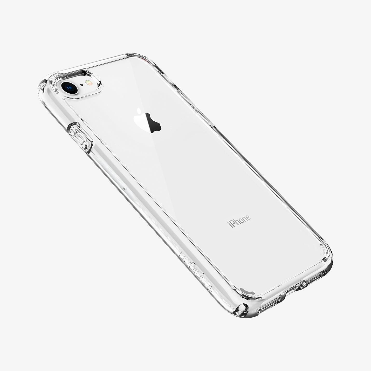 042CS20924 - iPhone SE Ultra Hybrid case in rose crystal showing the back