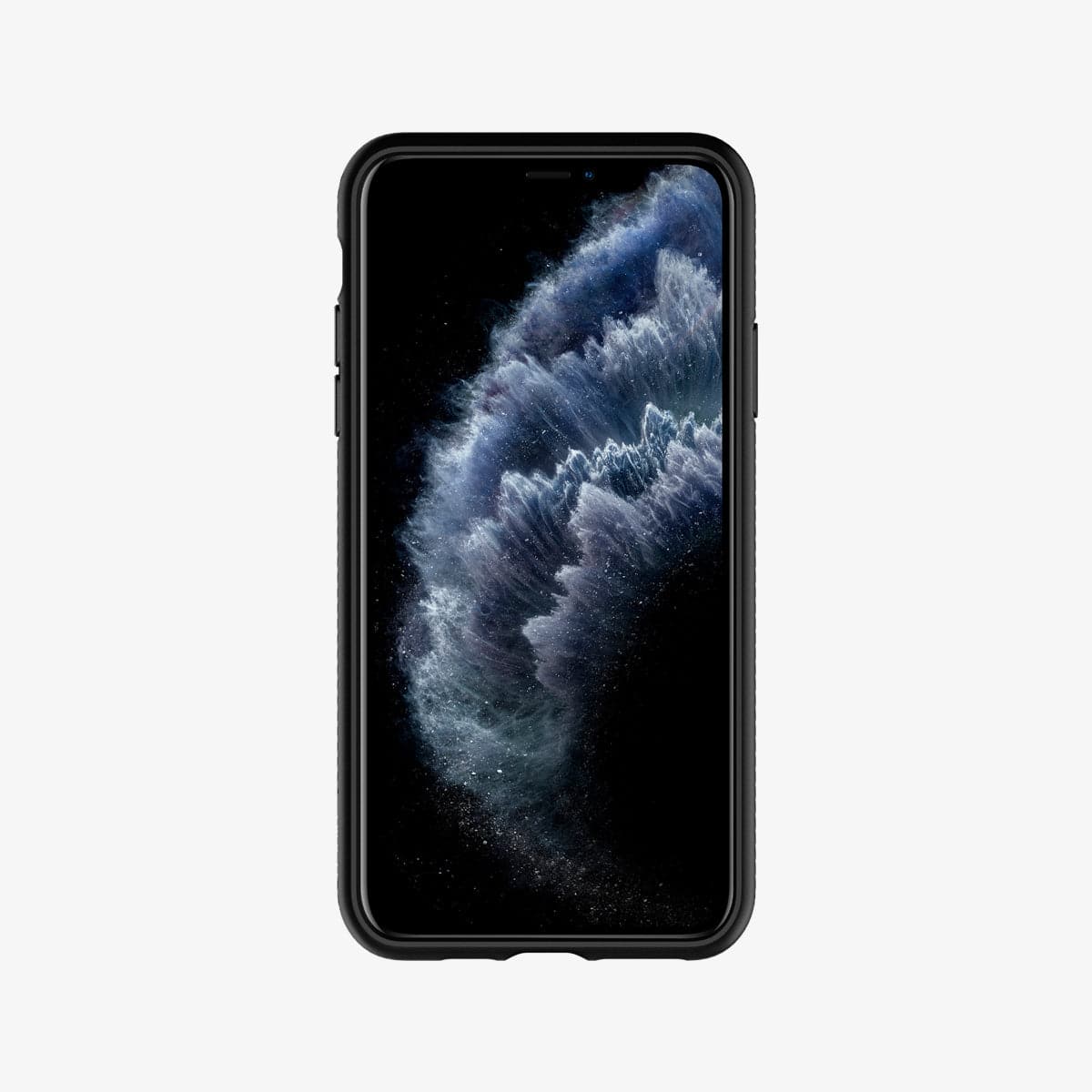 075CS27134 - iPhone 11 Pro Max Case Liquid Air in matte black showing the back