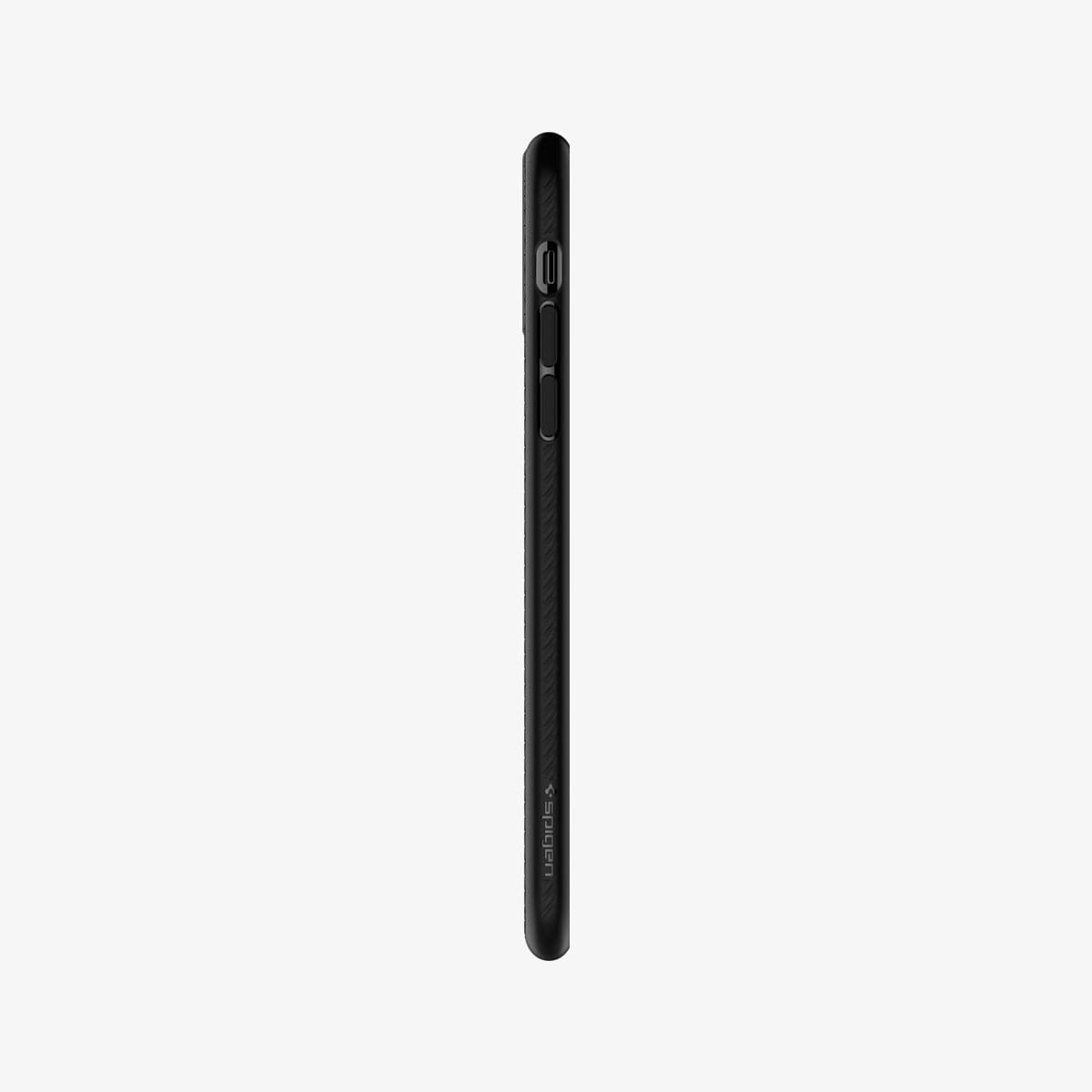 075CS27134 - iPhone 11 Pro Max Case Liquid Air in matte black showing the back