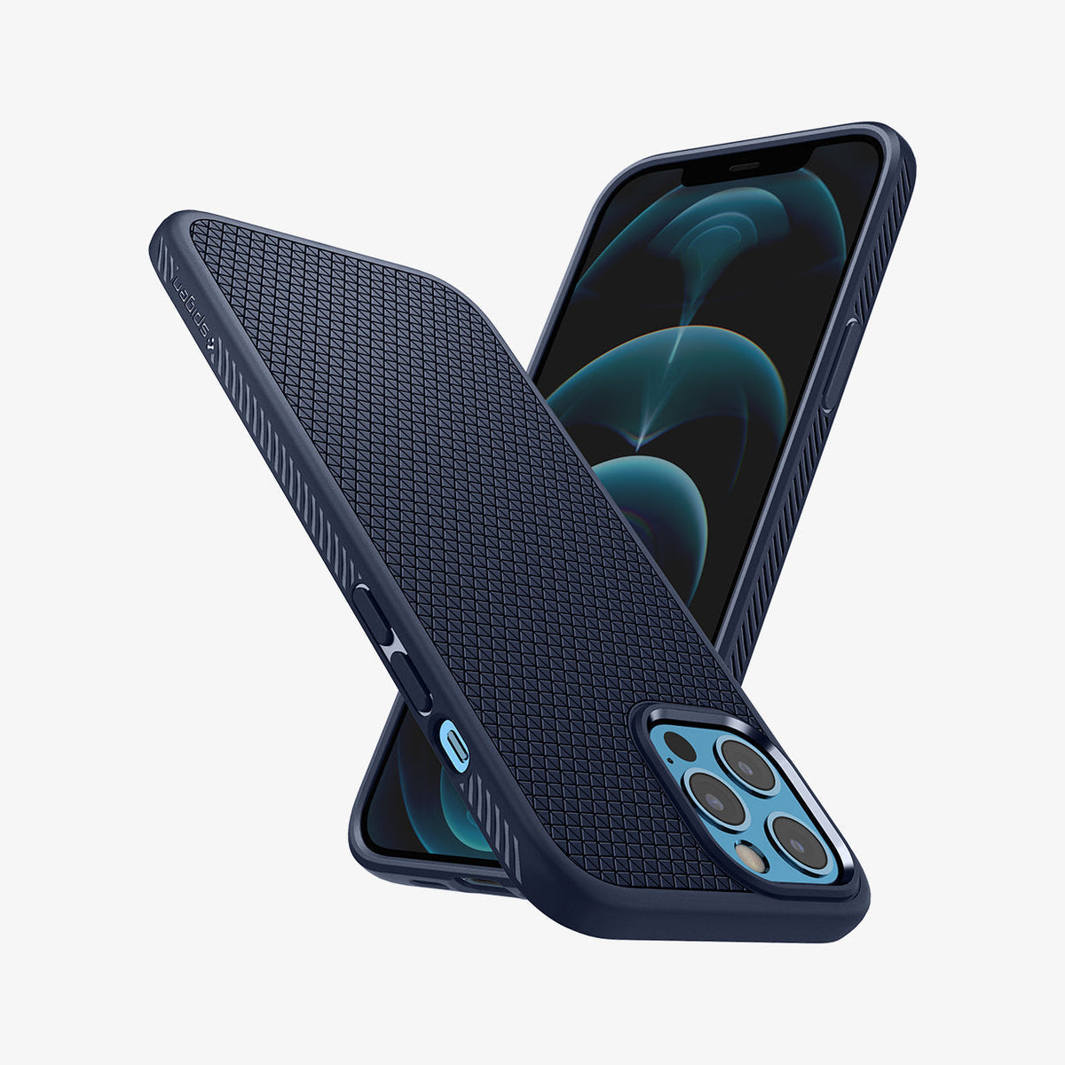 ACS01617 - iPhone 12 Pro Max Case Liquid Air in black showing the back