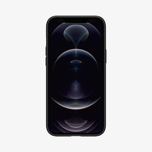 ACS01612 - iPhone 12 Pro Max Case Thin Fit in black showing the back
