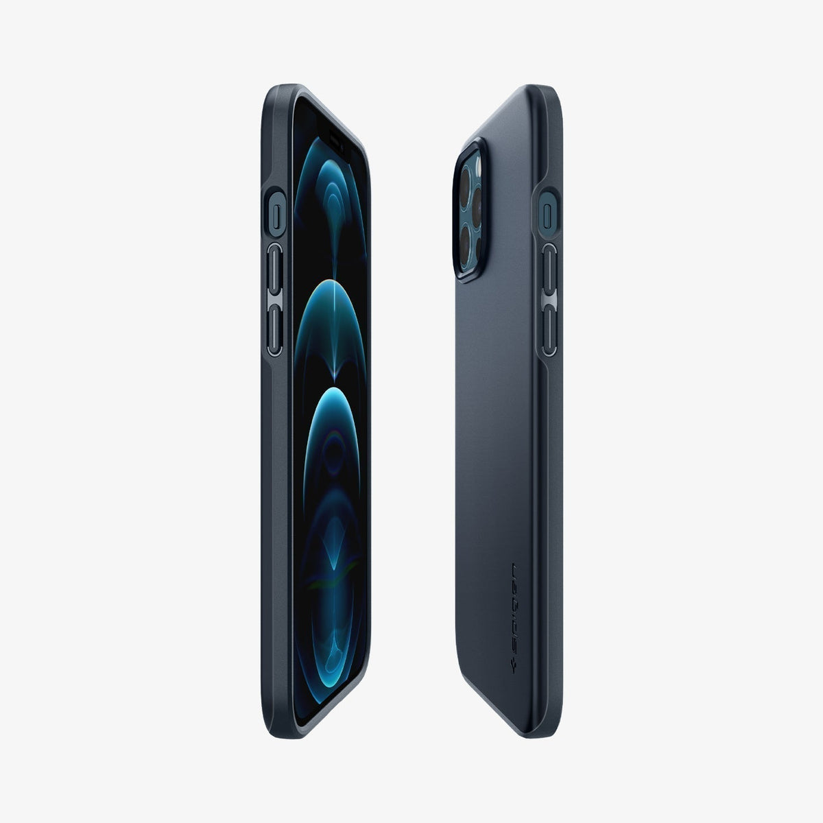 ACS01612 - iPhone 12 Pro Max Case Thin Fit in black showing the back