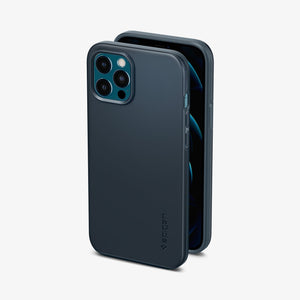 ACS01612 - iPhone 12 Pro Max Case Thin Fit in black showing the back