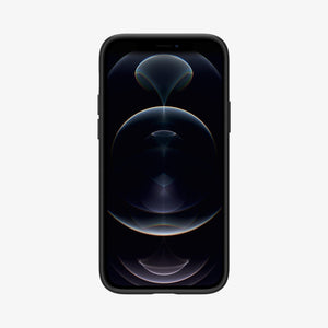 ACS01612 - iPhone 12 Pro Max Case Thin Fit in black showing the back