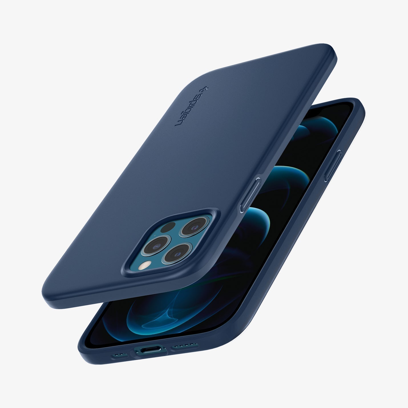 ACS01612 - iPhone 12 Pro Max Case Thin Fit in black showing the back