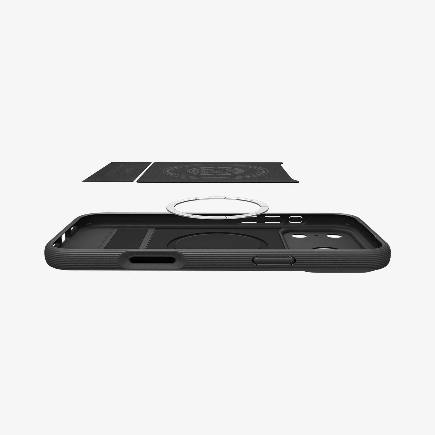 Spigen iPhone 17 Pro Parallax S MagFit case in Matte Black - magnetic layer construction
