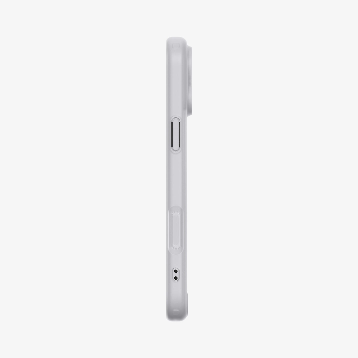 Spigen iPhone 17 Pro Ultra Hybrid Classic MagFit case in Classic Silver - side profile