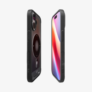 Spigen iPhone 17 Ultra Hybrid Classic MagFit case in Classic Black - front, back and side views