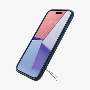 Spigen Liquid Air case for iPhone 15 in Navy Blue – detail image 4