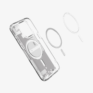 Spigen Ultra Hybrid Zero One (MagFit) case for iPhone 15 Pro in Zero One White – detail image 4