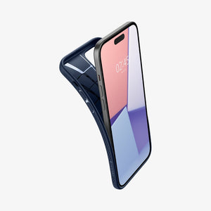 Spigen Liquid Air case for iPhone 15 Plus in Navy Blue – detail image 5