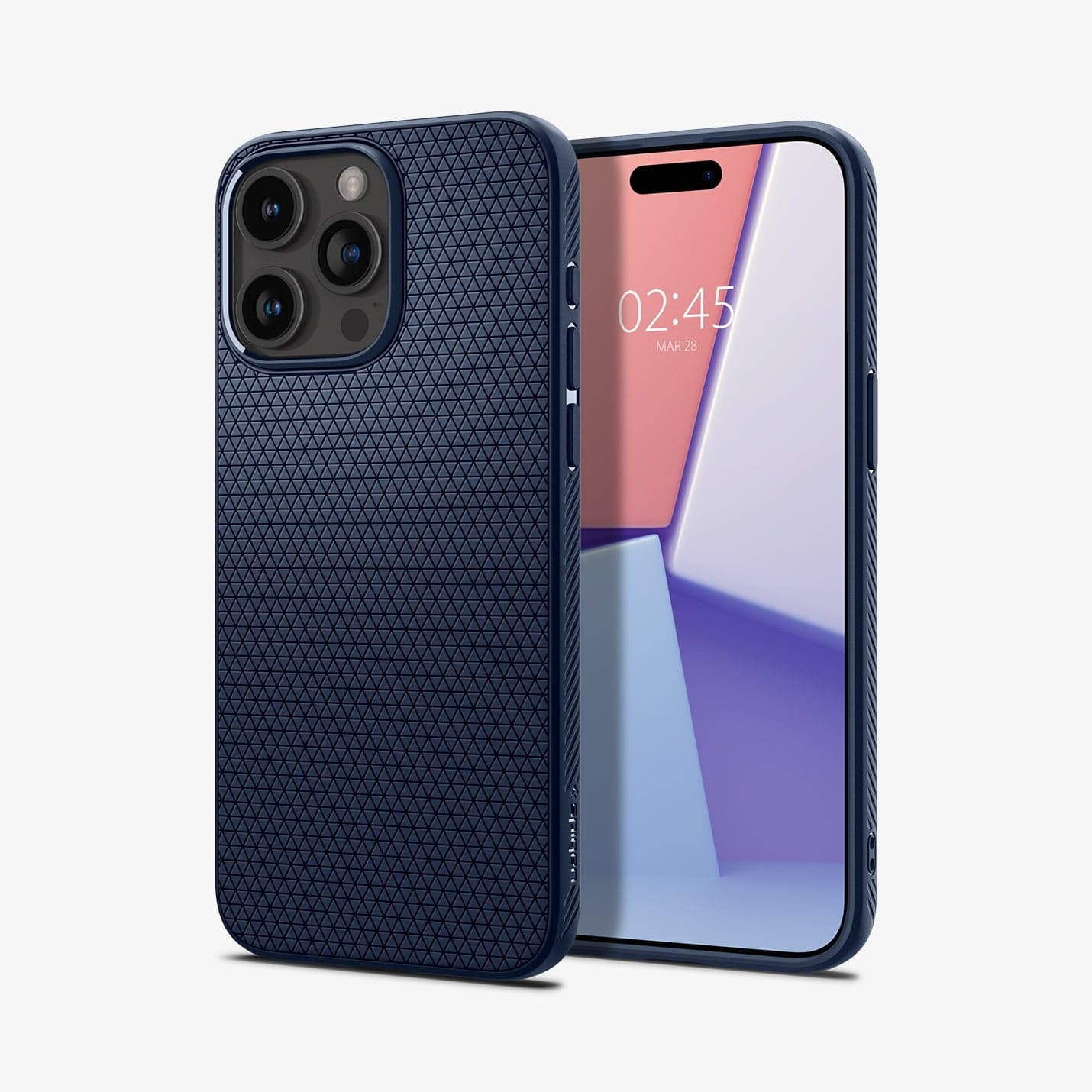 Spigen Liquid Air case for iPhone 15 Pro Max in Navy Blue – detail image 1
