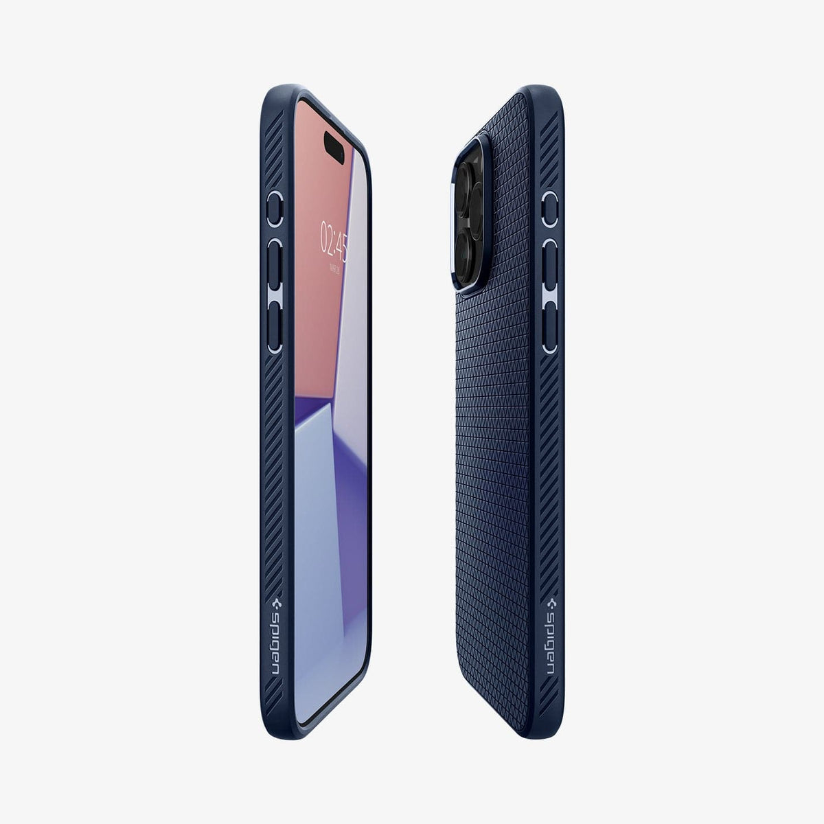 Spigen Liquid Air case for iPhone 15 Pro Max in Navy Blue – detail image 2