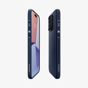 Spigen Liquid Air case for iPhone 15 Pro Max in Navy Blue – detail image 2