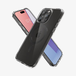 Spigen Ultra Hybrid (MagFit) case for iPhone 15 Pro Max in Carbon Fiber – detail image 2