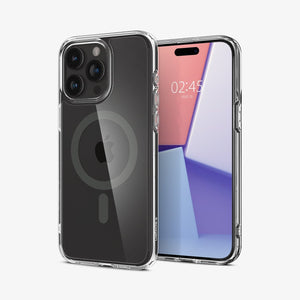 Spigen Ultra Hybrid (MagFit) case for iPhone 15 Pro Max in Graphite – detail image 1