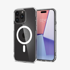 Spigen Ultra Hybrid (MagFit) case for iPhone 15 Pro Max in White – detail image 1