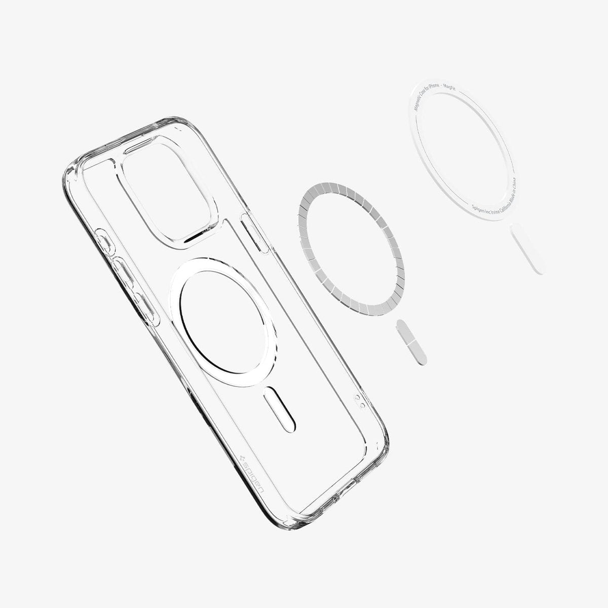 Spigen Ultra Hybrid (MagFit) case for iPhone 15 Pro Max in White – detail image 4