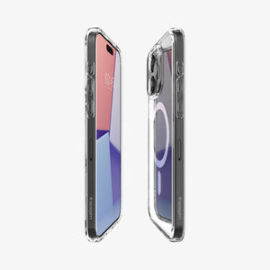 Spigen Ultra Hybrid (MagFit) case for iPhone 15 Pro Max in White – detail image 3
