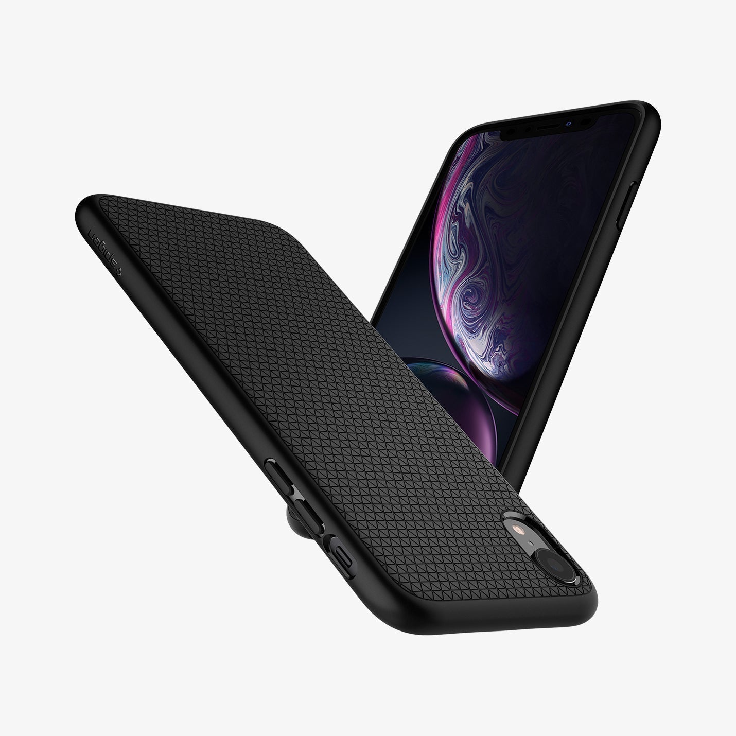 064CS24872  - iPhone XR Case Liquid Air in  Black showing the back