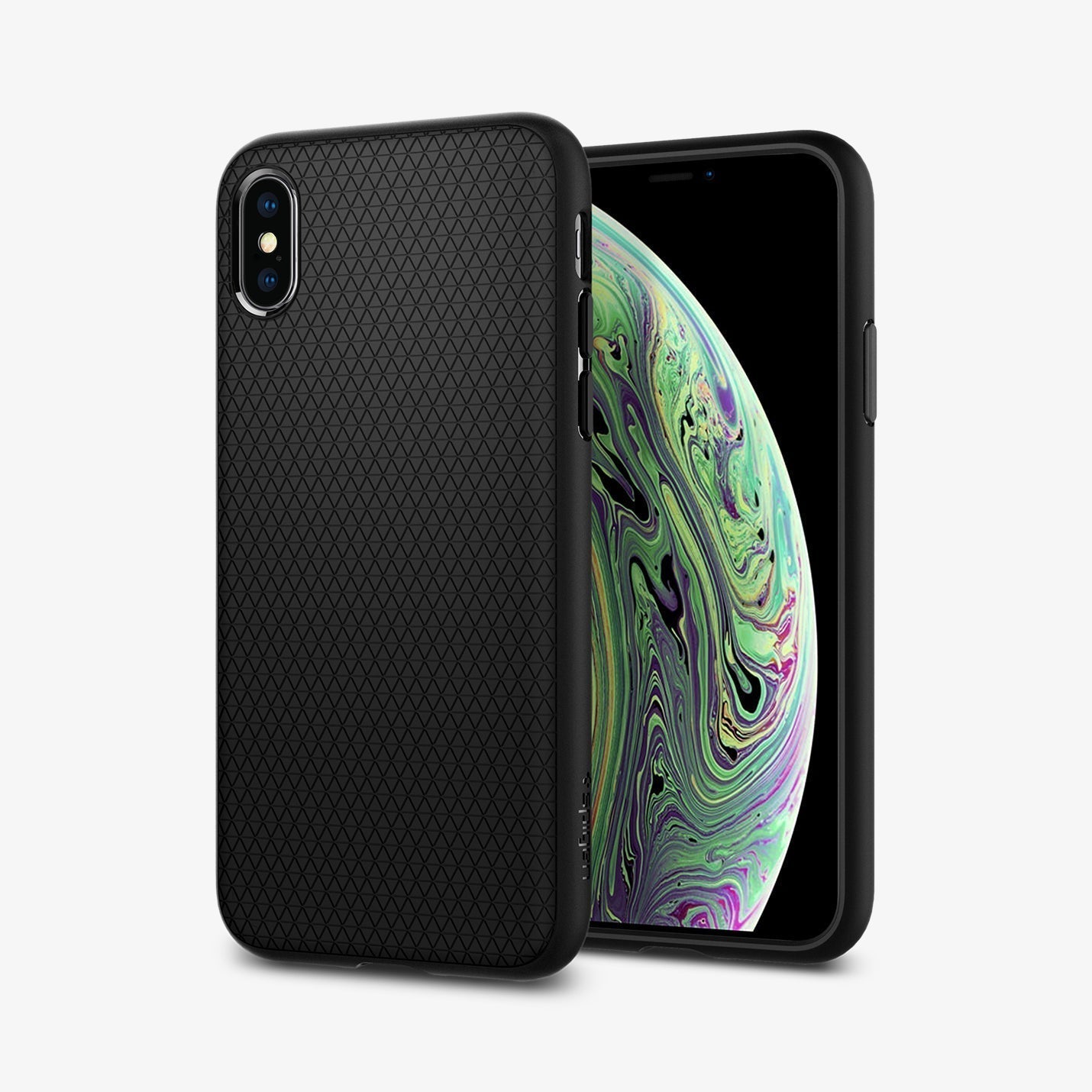 064CS24872  - iPhone XR Case Liquid Air in  Black showing the back