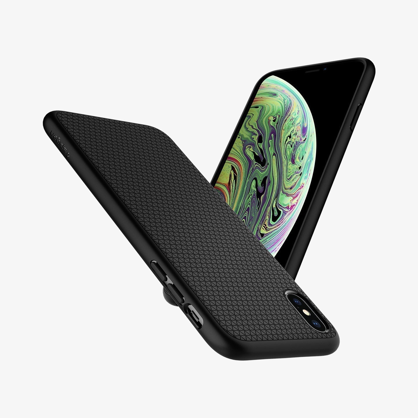 064CS24872  - iPhone XR Case Liquid Air in  Black showing the back