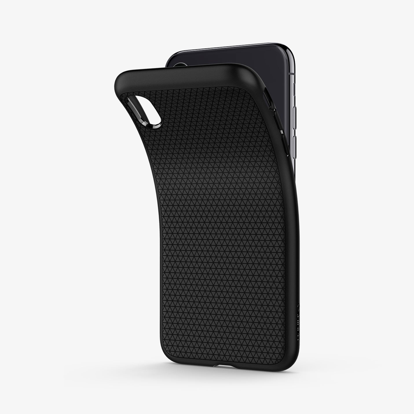 064CS24872  - iPhone XR Case Liquid Air in  Black showing the back