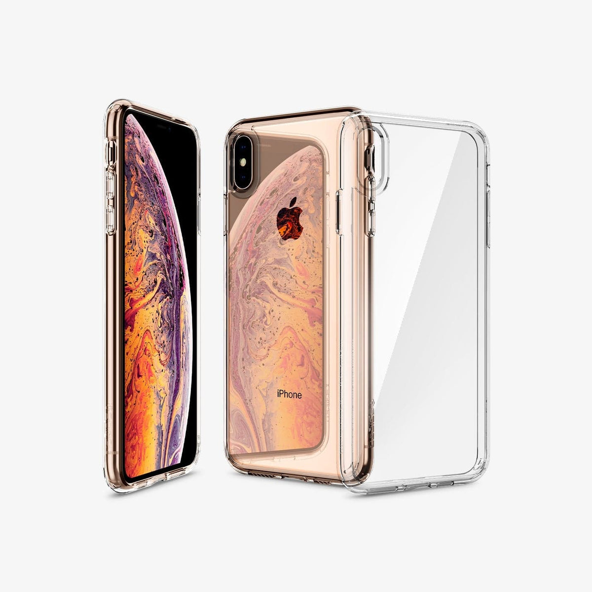 064CS24873 - iPhone XR Case Ultra Hybrid in crystal clear showing the back