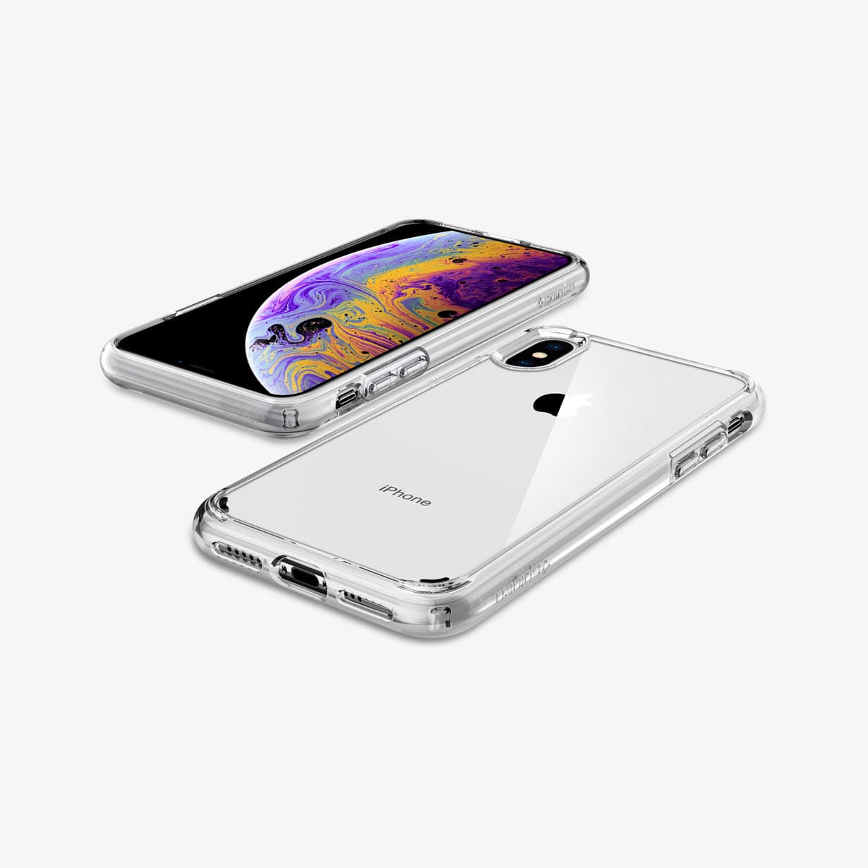064CS24873 - iPhone XR Case Ultra Hybrid in crystal clear showing the back