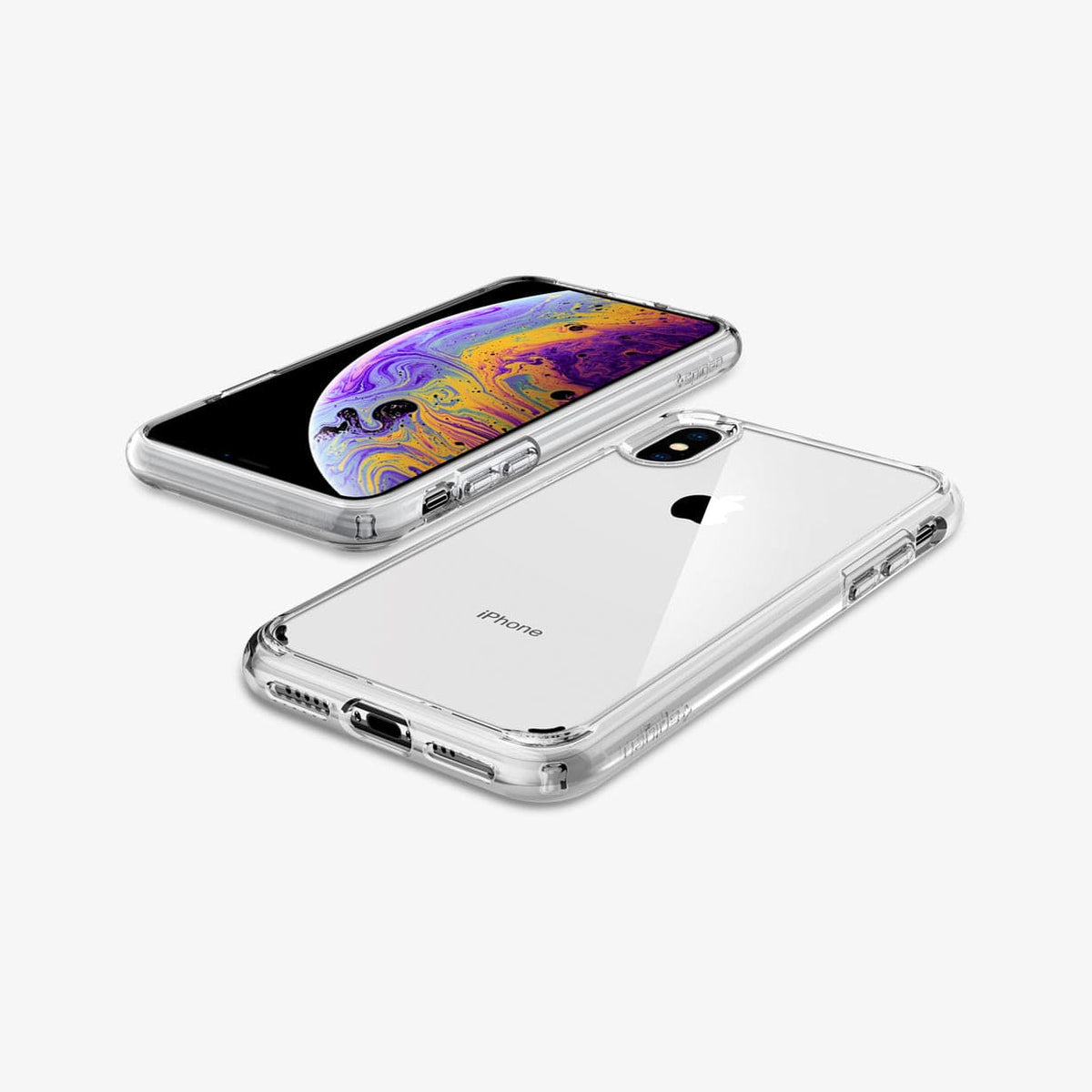 064CS24873 - iPhone XR Case Ultra Hybrid in crystal clear showing the back