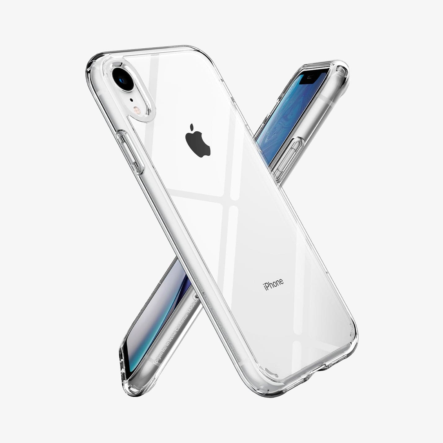 064CS24873 - iPhone XR Case Ultra Hybrid in crystal clear showing the back