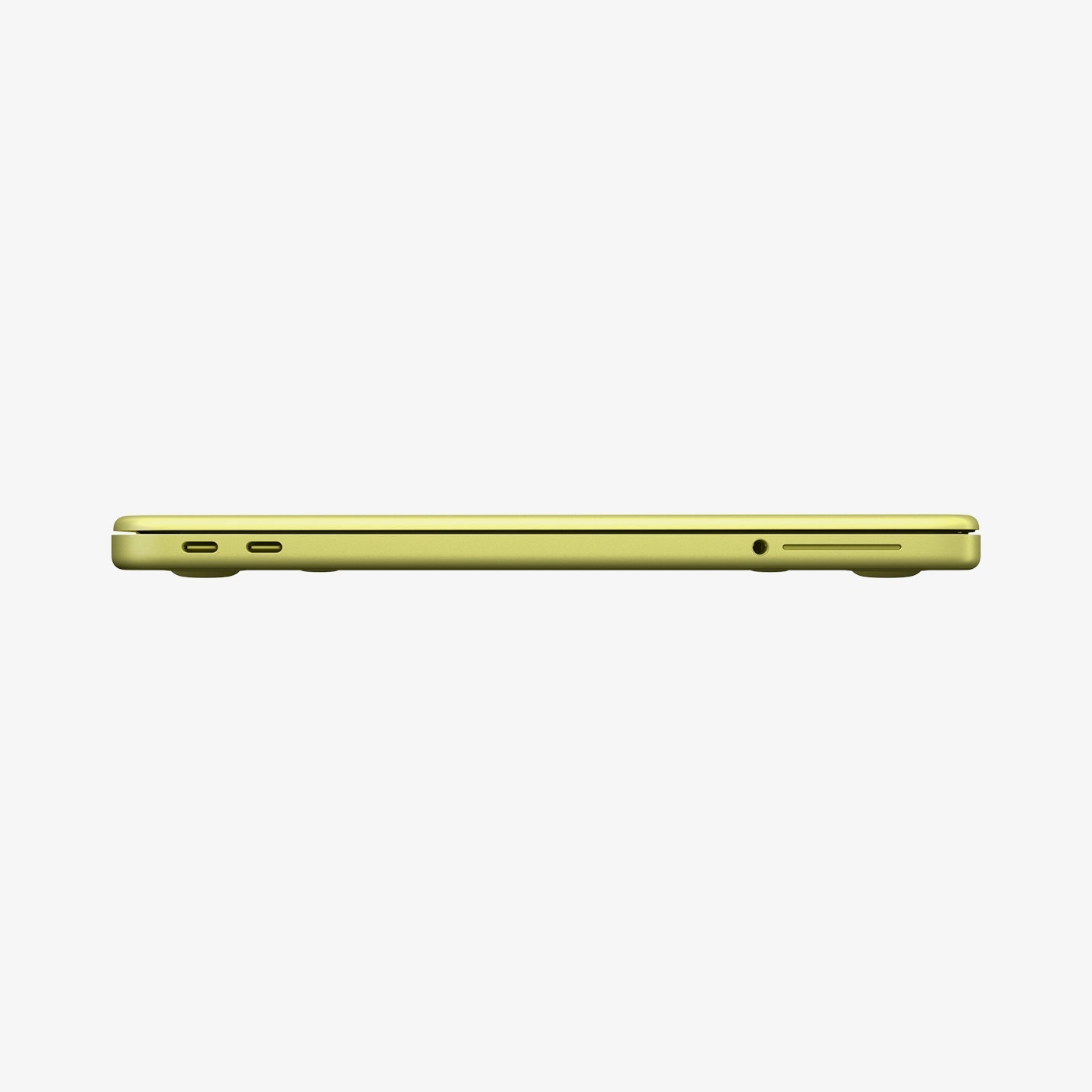 Spigen MacBook Neo 13-inch Glas.tR Slim in Clear showing side