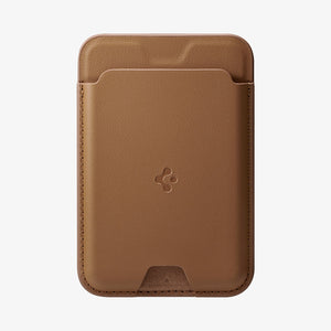 AMP02284 - MagSafe Card Holder Valentinus (MagFit) in black showing the card holder attached to back of device