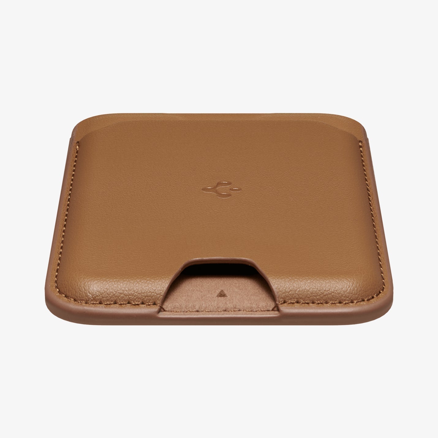 AMP02284 - MagSafe Card Holder Valentinus (MagFit) in black showing the card holder attached to back of device