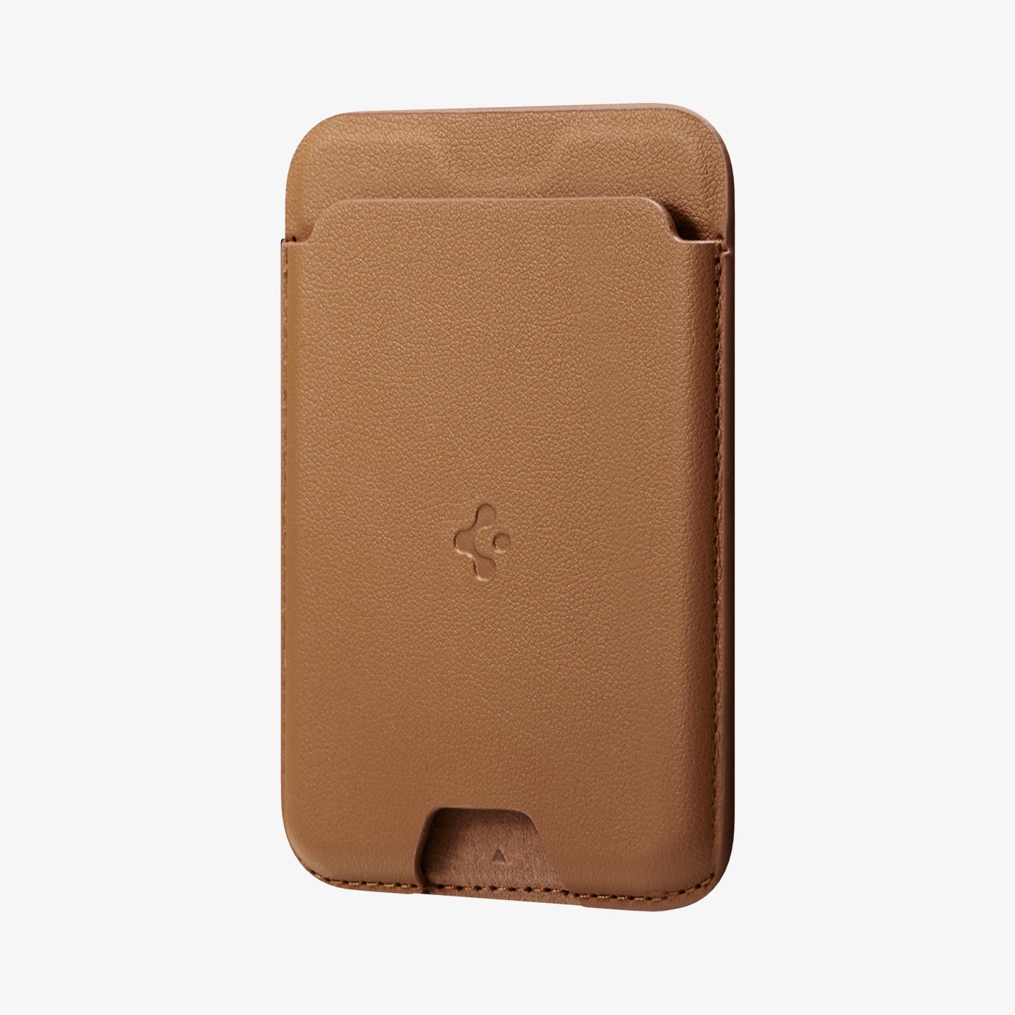 AMP02284 - MagSafe Card Holder Valentinus (MagFit) in black showing the card holder attached to back of device