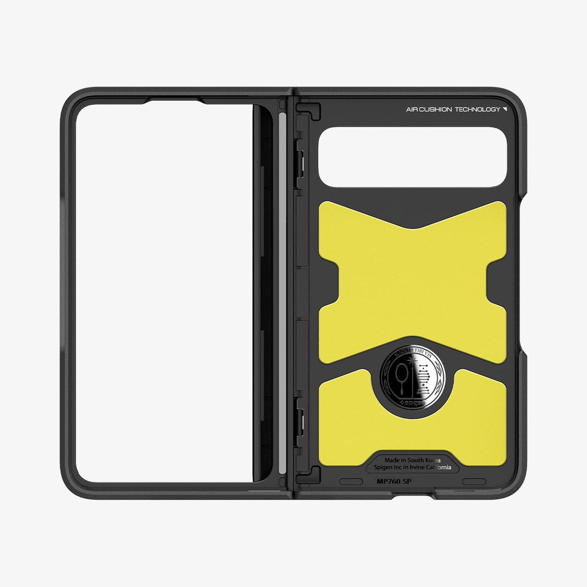 ACS05920 - Pixel Fold Series Case Slim Armor Pro in black showing the back