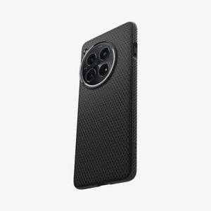 Matte geometric back detail of Spigen OnePlus 12 Liquid Air case