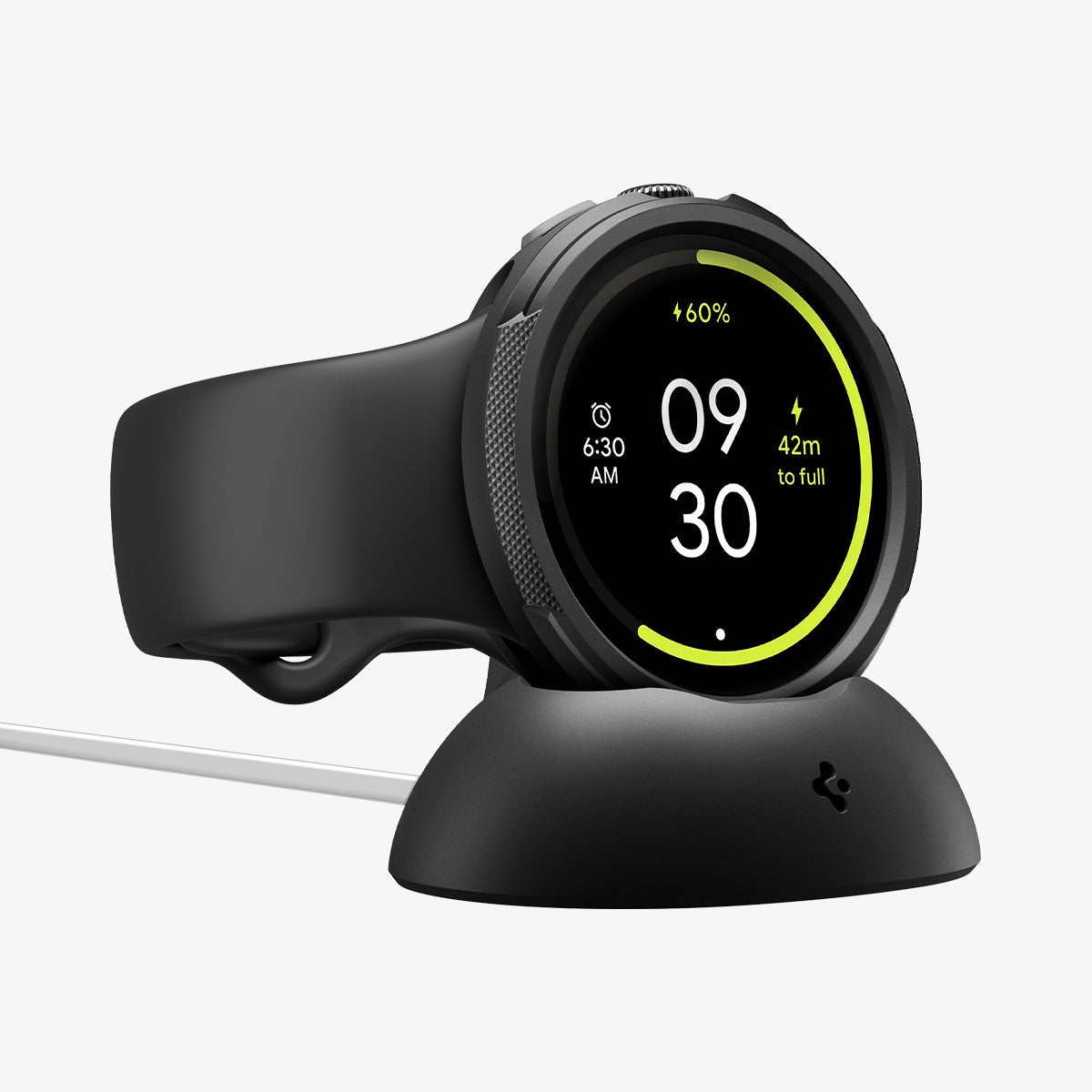 Spigen Google Pixel Watch 5 / 4 (45mm) Case + Stand – Liquid Air - Matte Black - official image 4