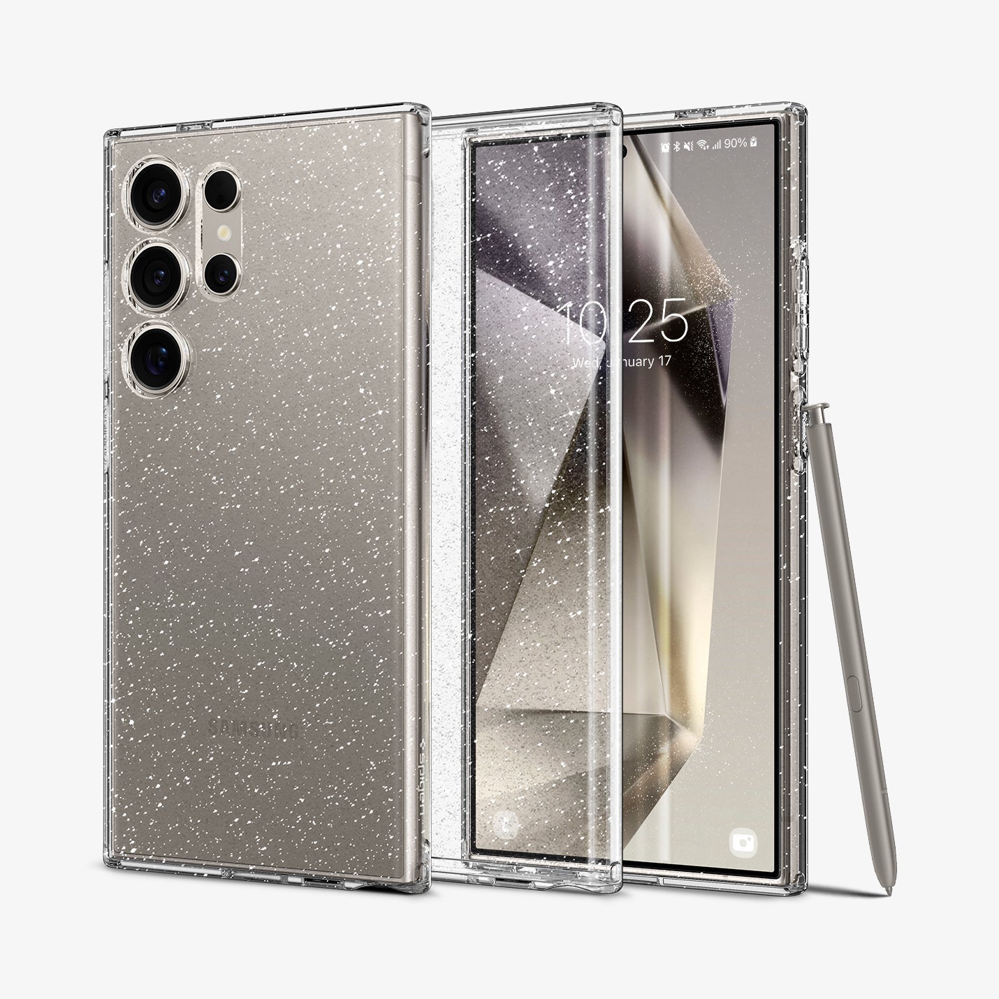 Spigen Galaxy S24 Ultra Glitter Case – Liquid Crystal – Crystal Quartz – detail image 1