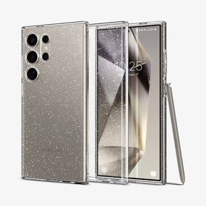 Spigen Galaxy S24 Ultra Glitter Case – Liquid Crystal – Crystal Quartz – detail image 1