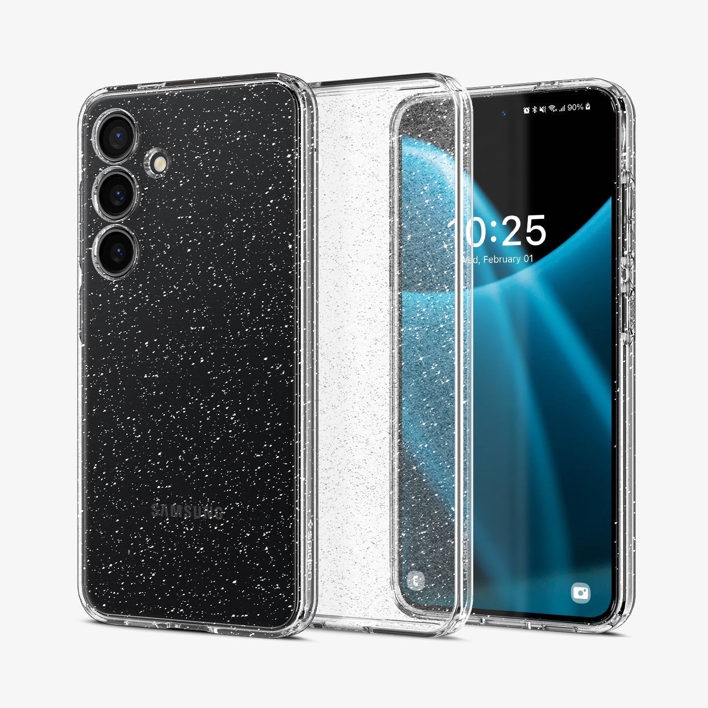 Spigen Liquid Crystal Glitter case for Galaxy S24 in Crystal Quartz – detail image 1
