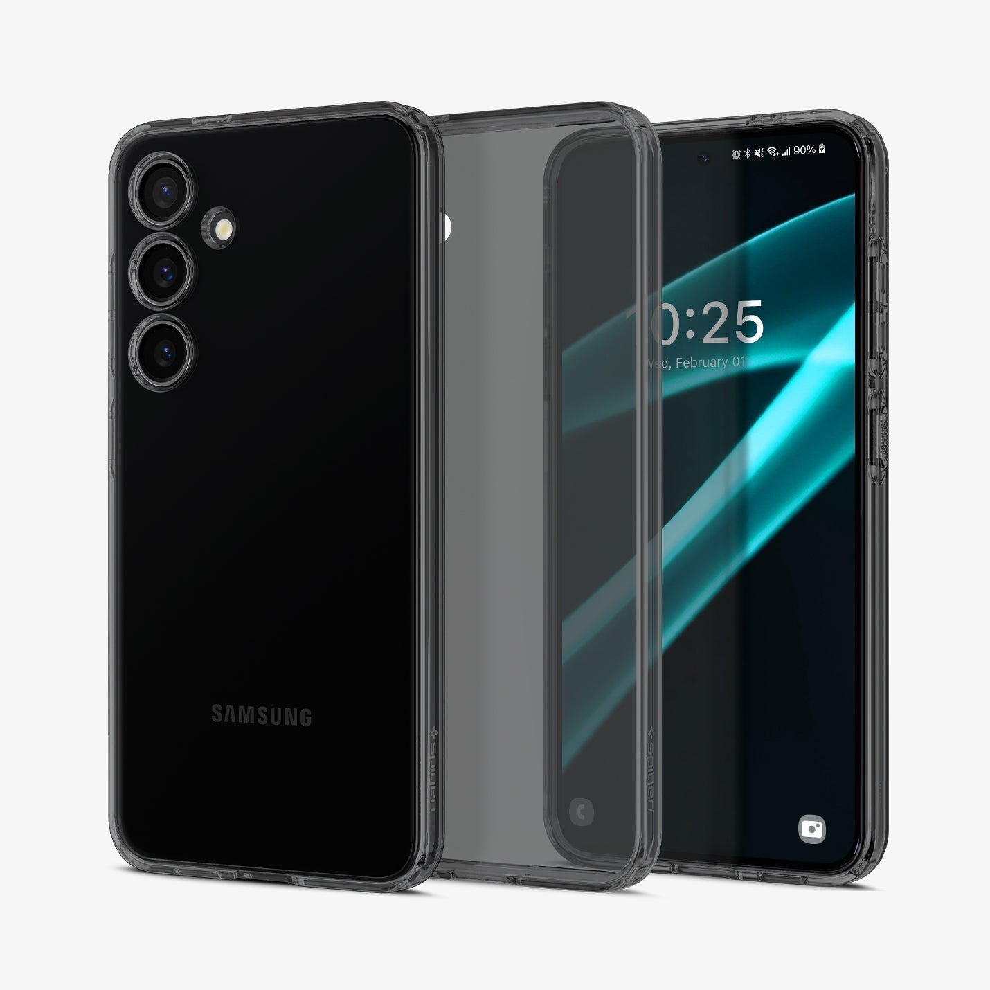 ACS07283 - Galaxy S24 Ultra Case Liquid Crystal in Crystal Clear showing the back