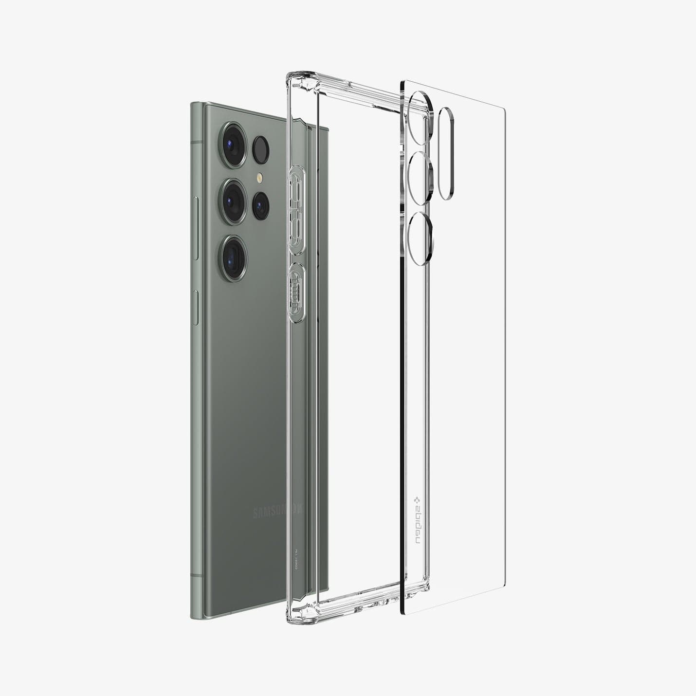 Spigen Ultra Hybrid case for Galaxy S23 Ultra in Crystal Clear – detail image 2