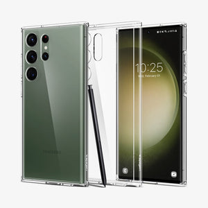 Spigen Ultra Hybrid case for Galaxy S23 Ultra in Crystal Clear – detail image 1